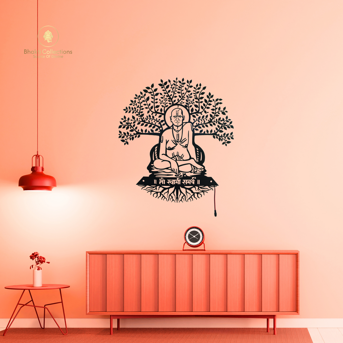 Vatavruksha Swami Samarth LED Metal Wall Decor