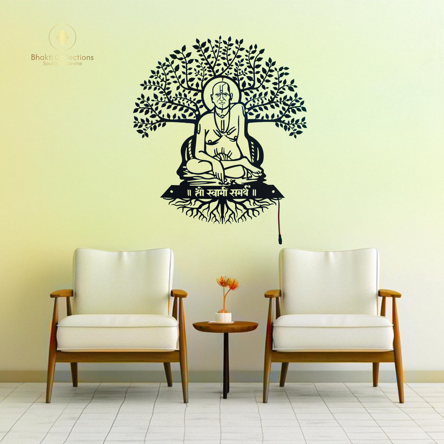 Vatavruksha Swami Samarth LED Metal Wall Decor