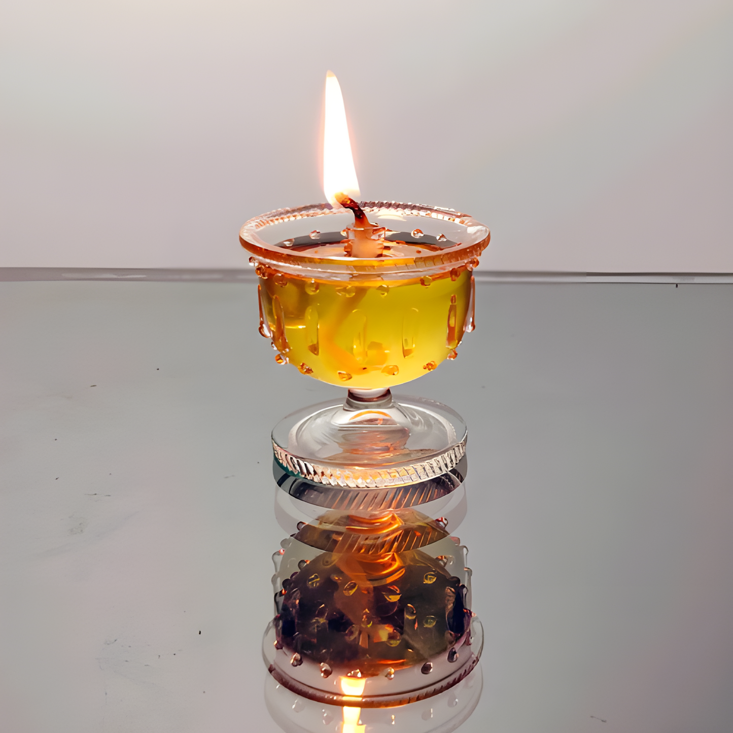 Akhand Diya with Glass Cover (24 Hrs)