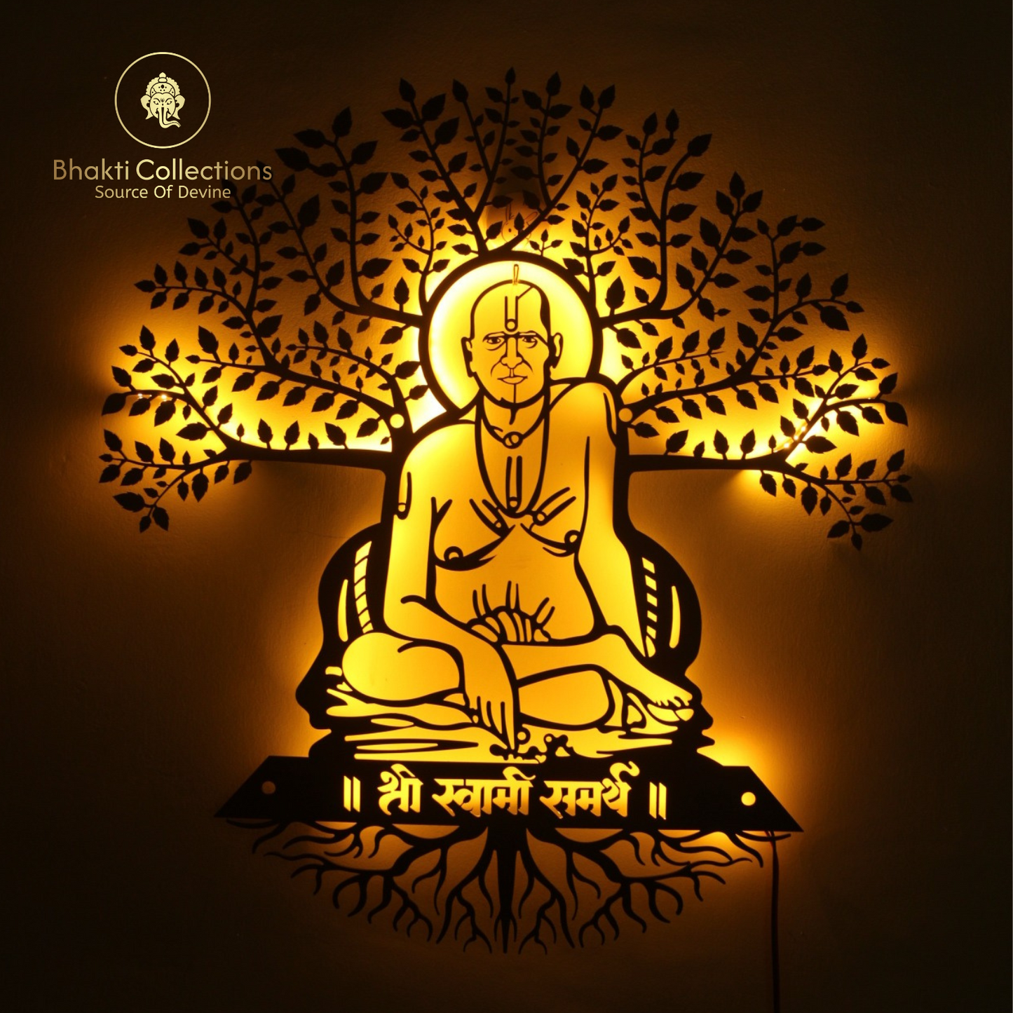 Vatavruksha Swami Samarth LED Metal Wall Decor
