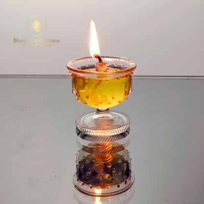 Akhand Diya with Glass Cover (12 Hrs)